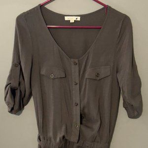 Olive Colored short Romper Size Small